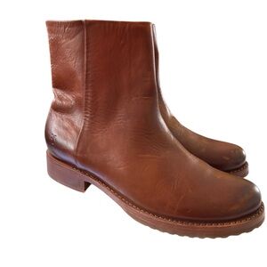 Frye Veronica Inside Zip Distressed Leather Booties in Bronze – Sz 10B Women’s